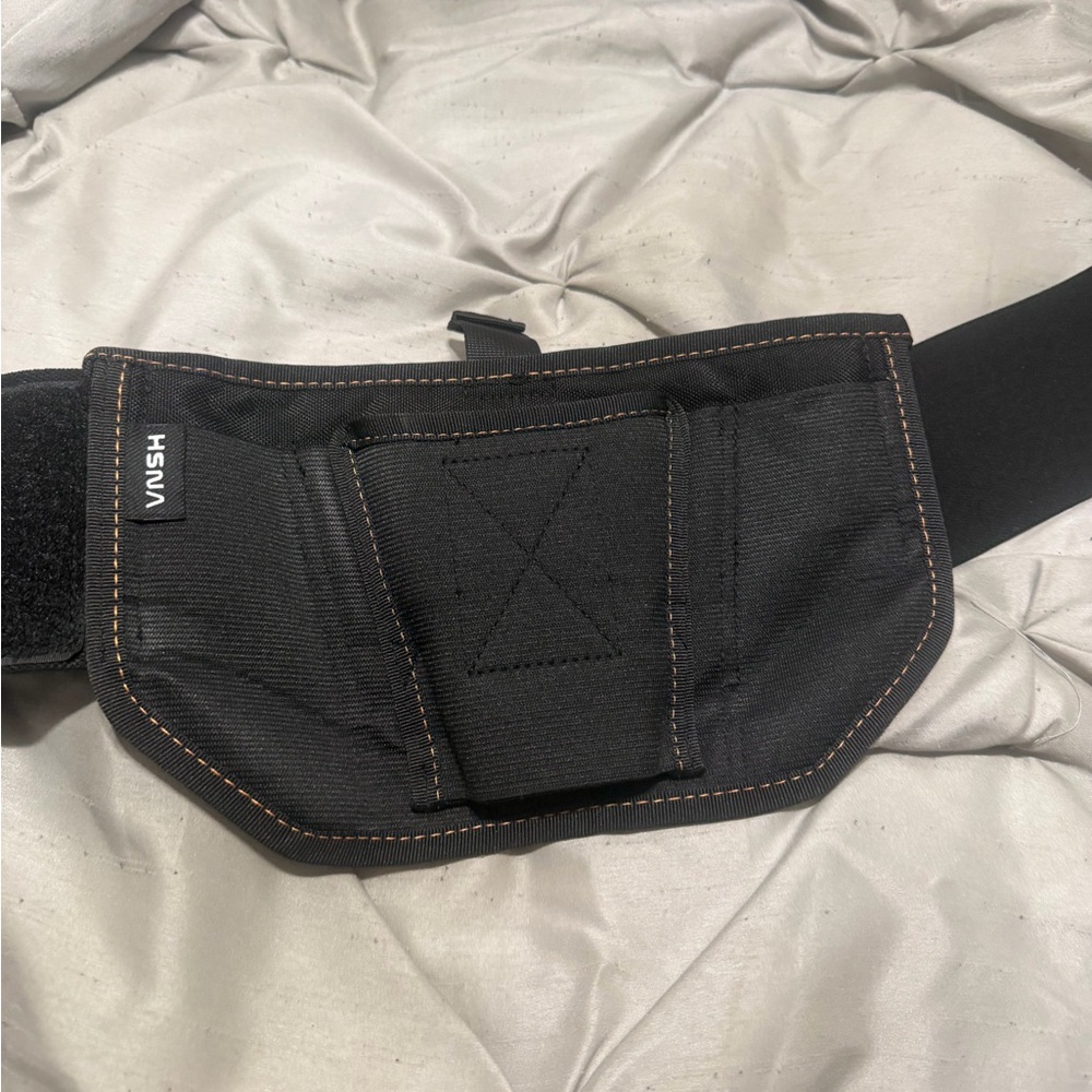 Black Men's Waist Pouch Travel Belt VNSH